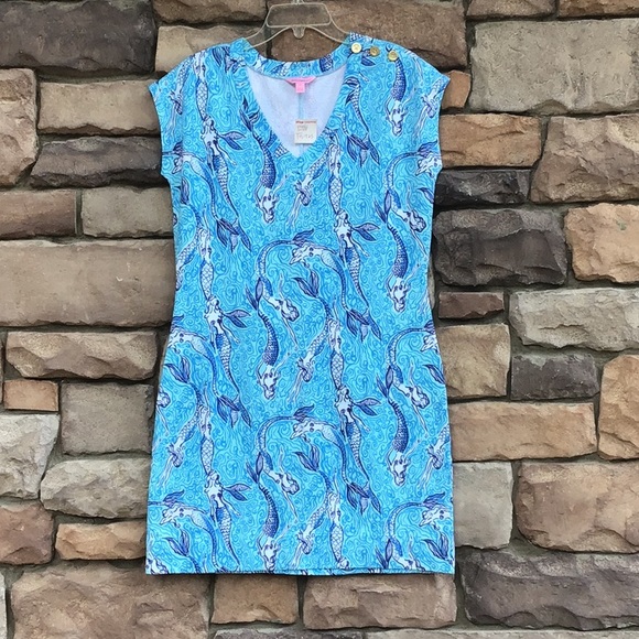 Lilly Pulitzer Nice Tail Haley Dress Mermaid Print - Picture 1 of 7